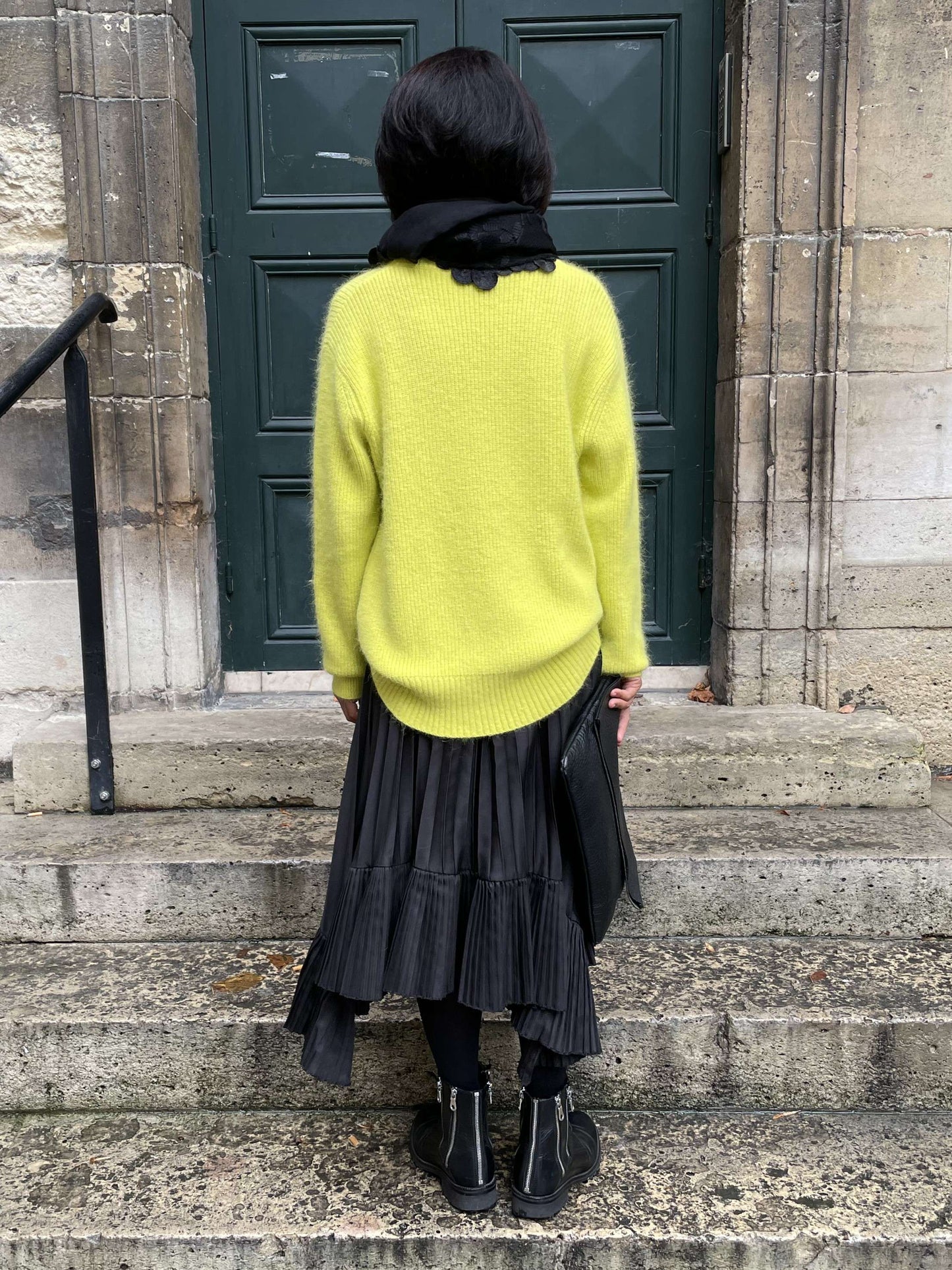 Pull en Mérinos jaune